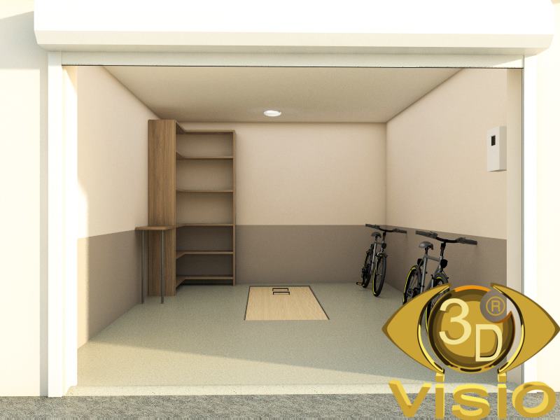 3D-визуализация гаража с погребом
