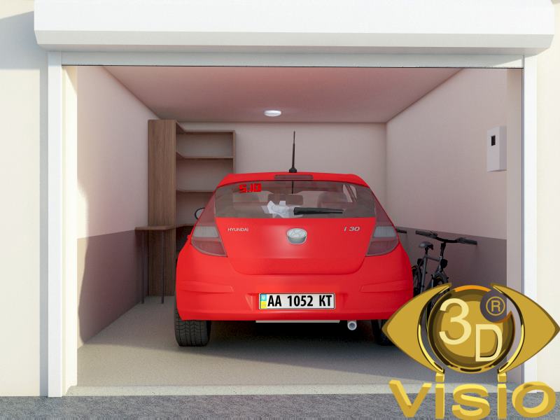 3D-визуализация гаража с погребом