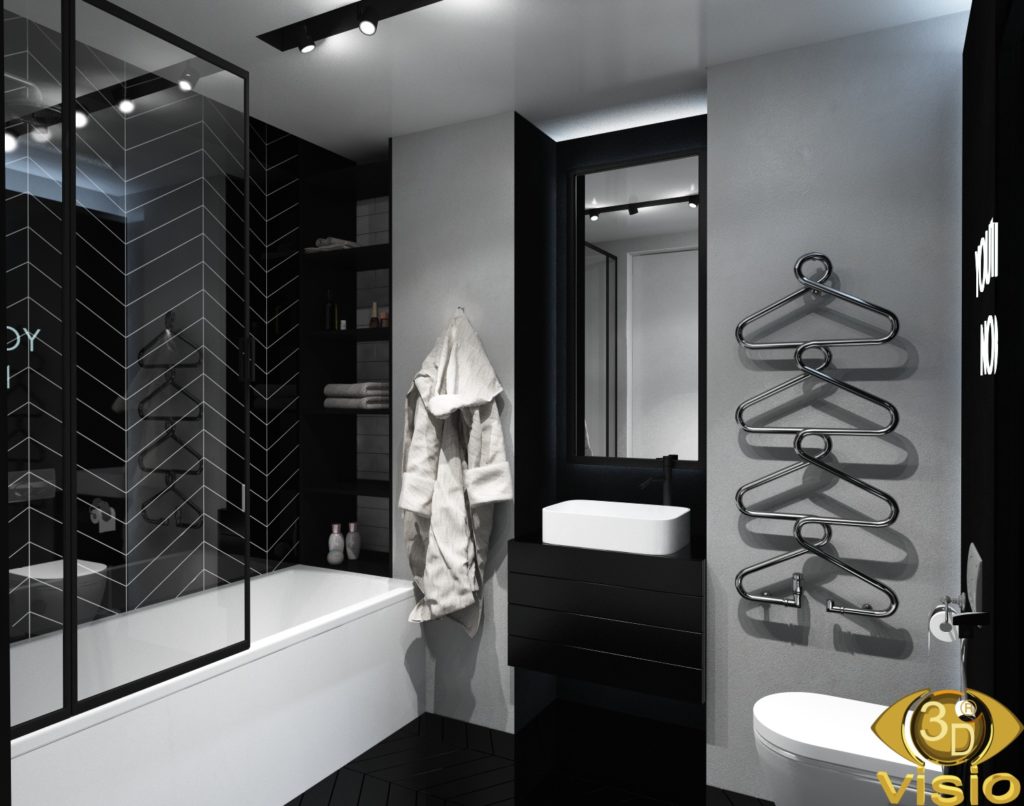 3 D визуализация ванной комнаты